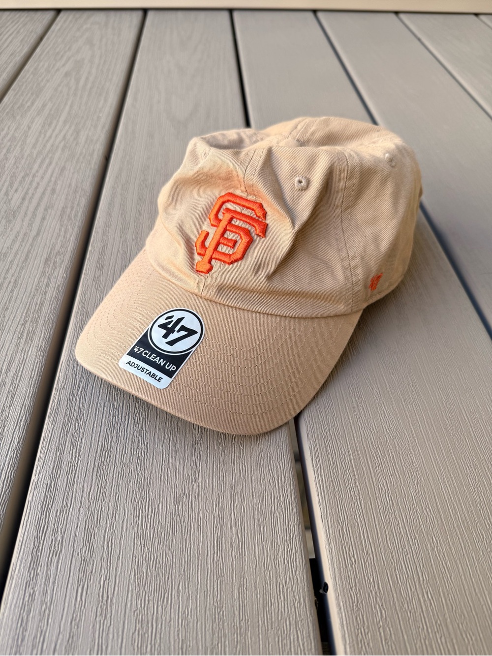 47 Brand San Francisco Giants Clean Up Adjustable Hat Tan Orange OSFA